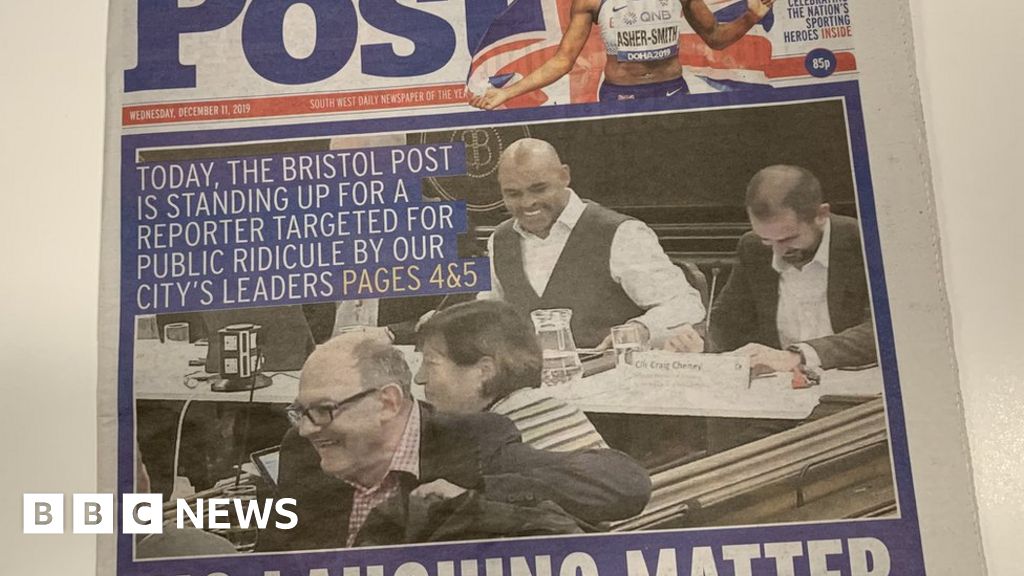 Bristol mayor criticised for remarks about reporter BBC News