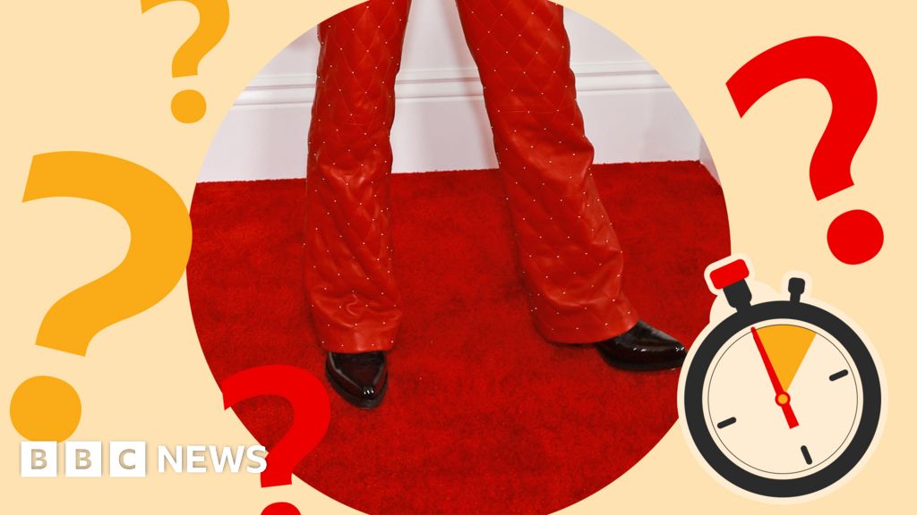 Timed Teaser: Who rocked red leather at the Grammys?
