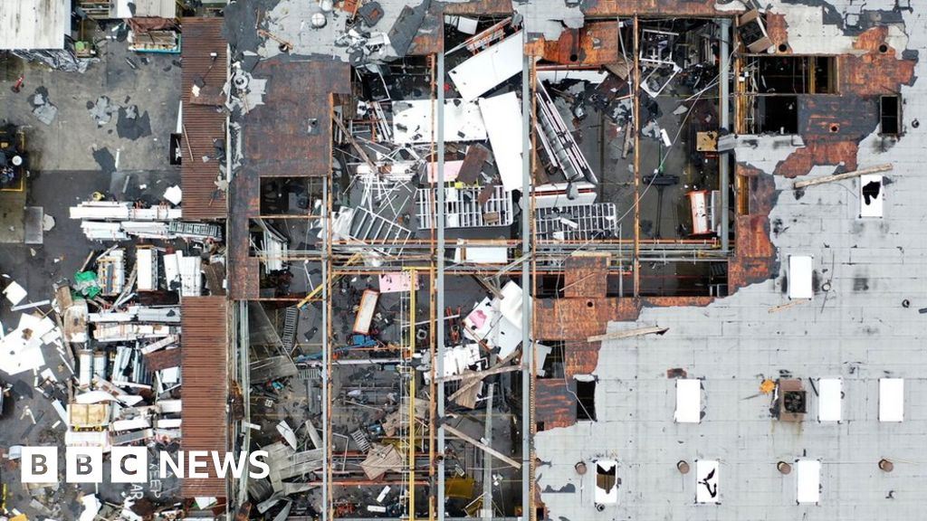 Rare tornado tears into small town near Los Angeles