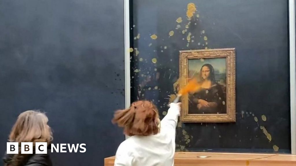 Protesters Throw Soup at Mona Lisa Painting in Louvre to Demand Healthy and Sustainable Food