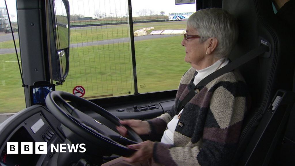 The Granny On The Bus Goes Drive Drive Drive Bbc News