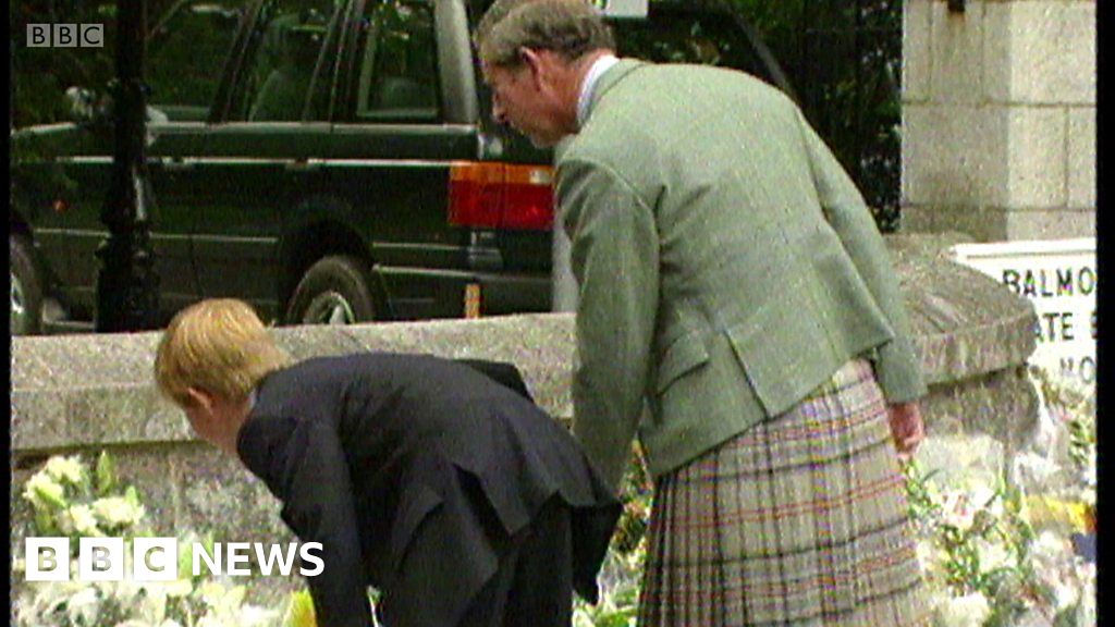 Royal family at Balmoral after death of Princess Diana