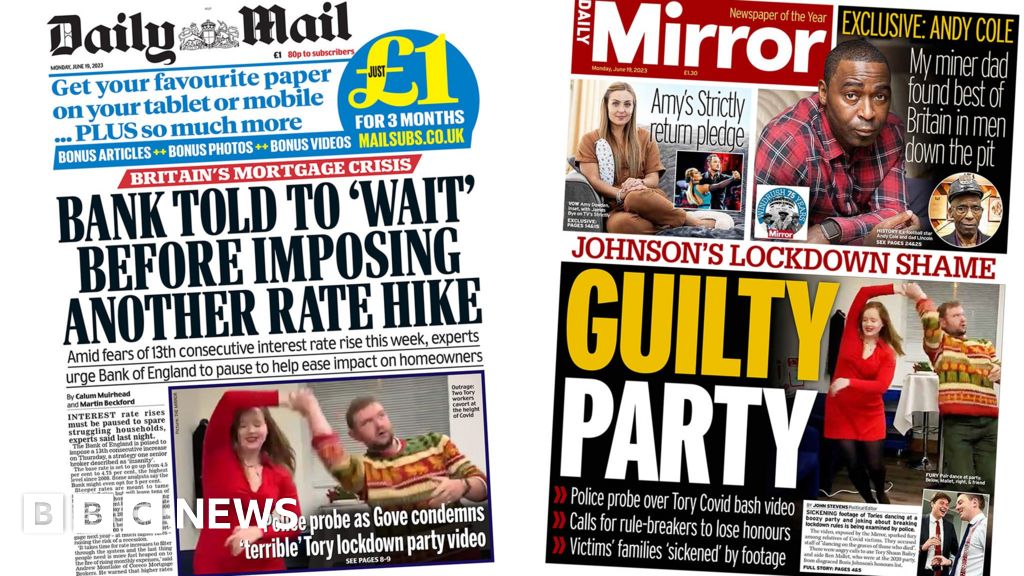 Newspaper headlines: ‘Britain’s mortgage crisis’ and ‘guilty party’