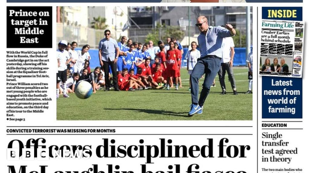 Paper review QUB row and 'peeler's peeler' leads Gardaí BBC News