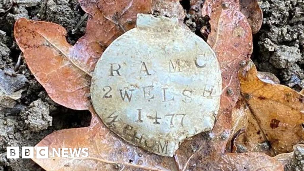 Ｗワイマールドイツ軍＊ＷＷ１＊キフホイザー記念碑章（実物） WW1 soldier's Cardiff family traced after Henley identity tag find