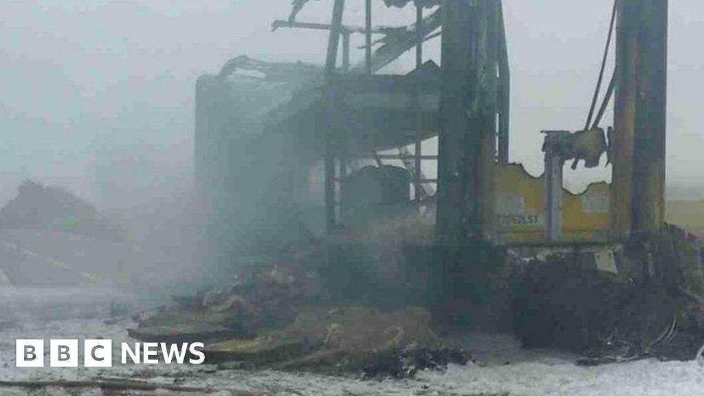 A303 Lorry Blaze Leaves Nails Embedded In Road Surface - BBC News