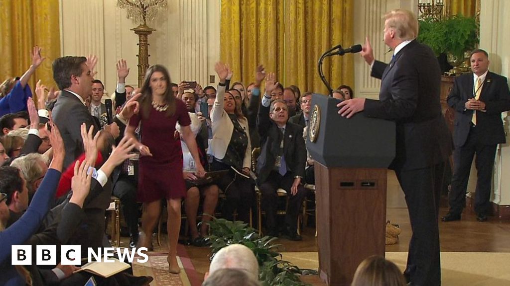 Us President Donald Trump Clashes With Cnns Jim Acosta 