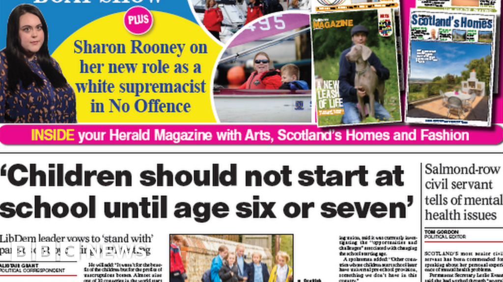 Scotland's papers 'Change school starting age' and pet breeding laws