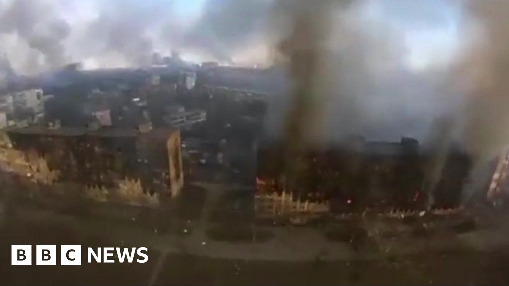 Ukraine war: Drone shots show Mariupol devastated by fighting