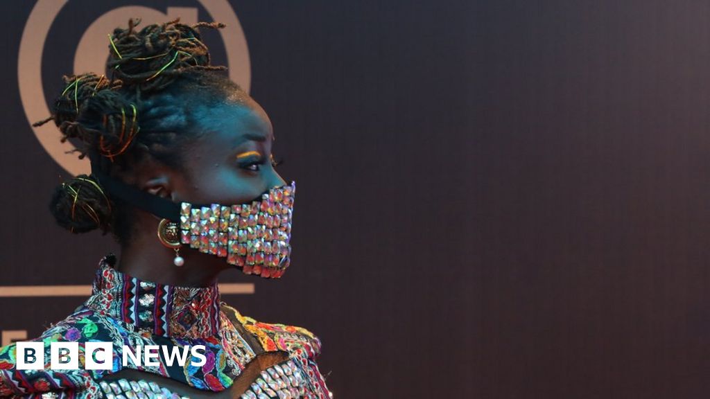 Coronavirus: Nigerian celebrities wear blinged-up masks - BBC News