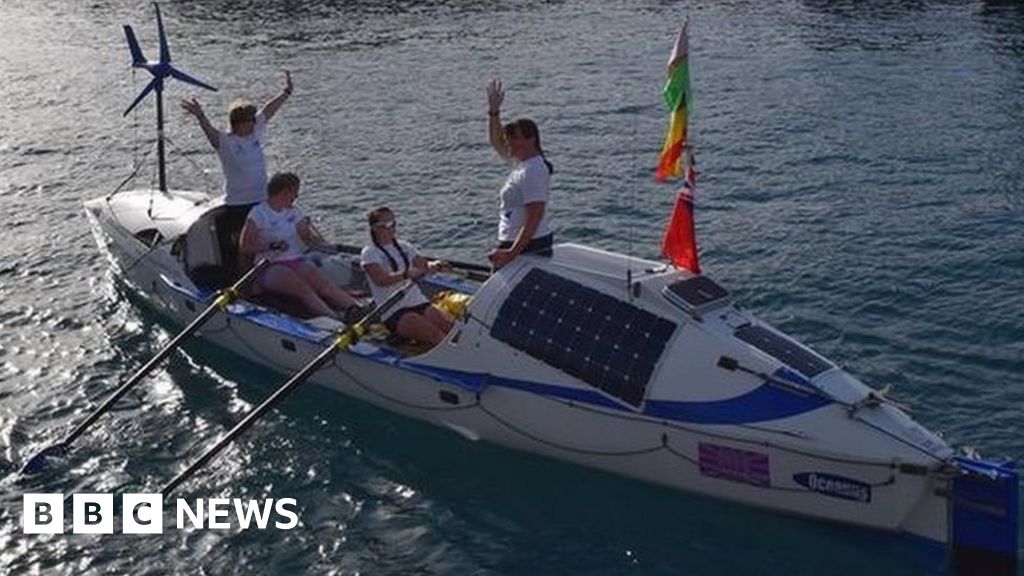 Rowers rescued from Atlantic after boat capsizes BBC News