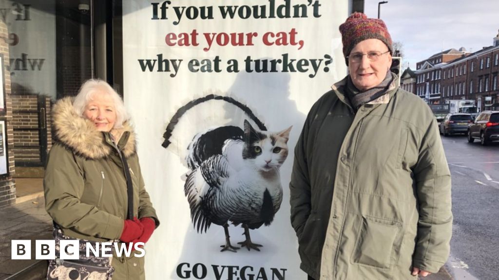 York Hayvan Hakları reklamları hindi etinin kedi yemek gibi yenmesini öneriyor