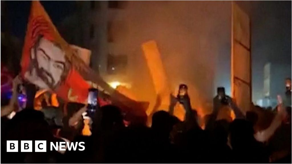 Watch: Protesters set fire to Swedish embassy in Baghdad