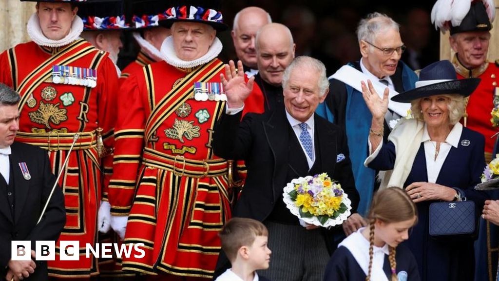 King Charles and Queen Consort take part in first Easter coins ceremony