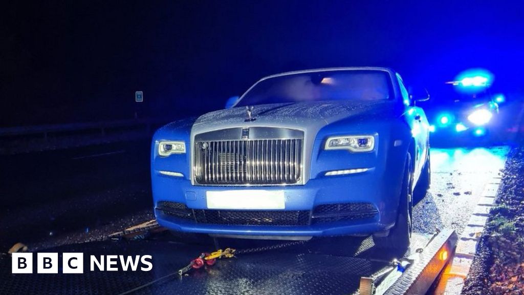 Arrest after stolen RollsRoyce Dawn stopped on M69 motorway BBC News