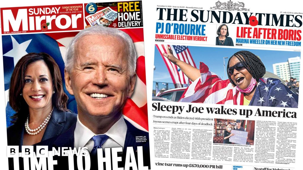 Newspaper headlines: Joe Biden's 'message of unity' and PM's 'mole hunt'