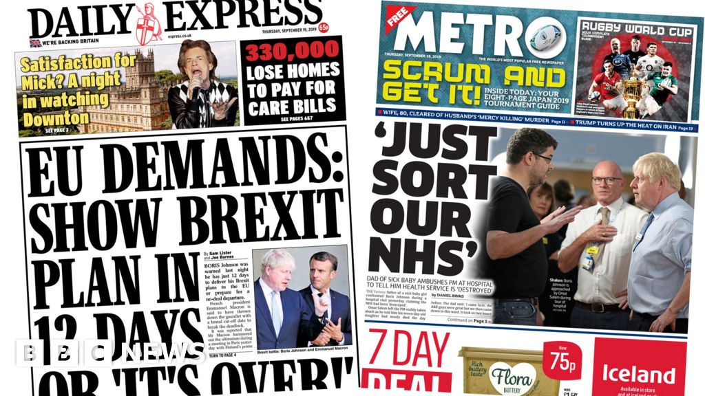 Newspaper Headlines Pm Told To Show Brexit Plan And Labour Reform