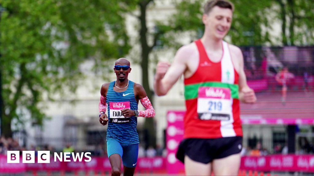 Runner 'pinching himself' after beating Sir Mo Farah