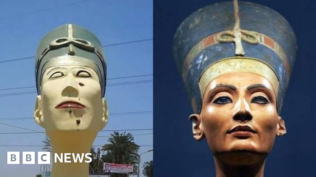 Statue Queen Nefertiti Bust Made in Egypt 