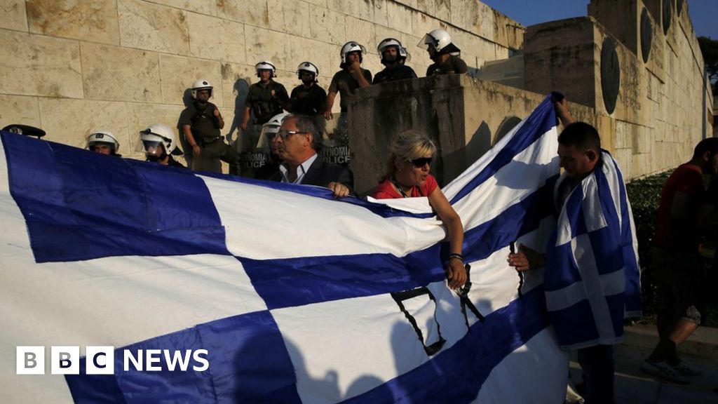 Greece Crisis No Vote Would Mean Euro Exit Leaders Warn BBC News    83932256 Greeceprotest 