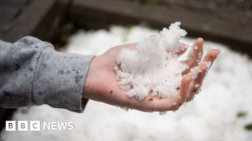 Spain weather: Hail stones and heavy rain in Catalonia