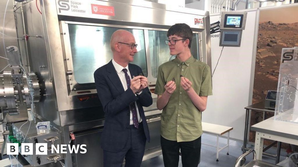 NASA given demonstration of robotic space rock lab in Leicester