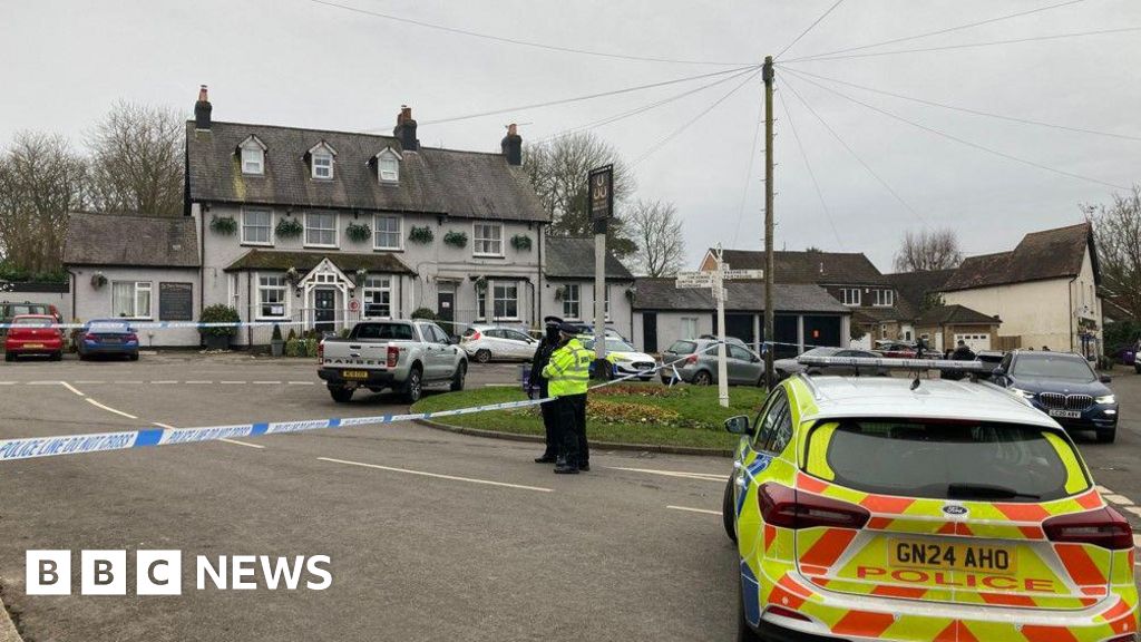Manhunt after woman seriously injured at village pub