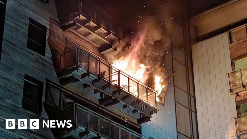 Firefighter hurt as flats evacuated in Edinburgh blaze