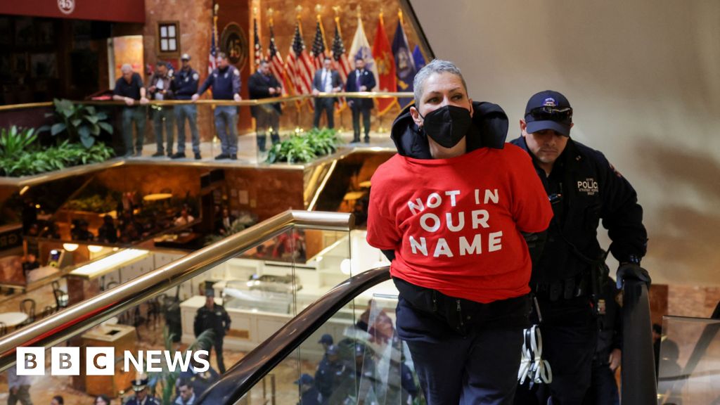 Pro-Palestinian protesters arrested at Trump Tower sit-in