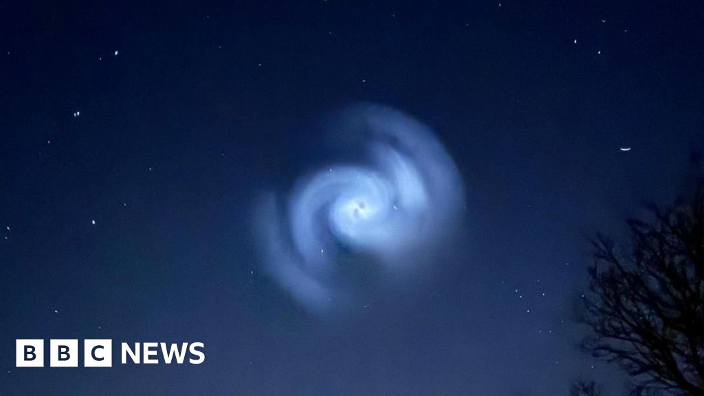 Glowing spiral in UK sky believed to be caused by SpaceX launch