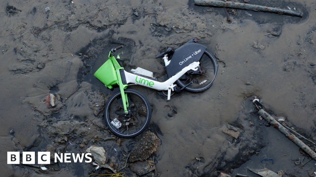 Hundreds of Lime bikes dumped in canals and rivers posing risk of pollution, charity warns
