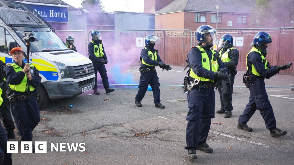 Asylum hotel protest escalated into 'mindless thuggery', police say