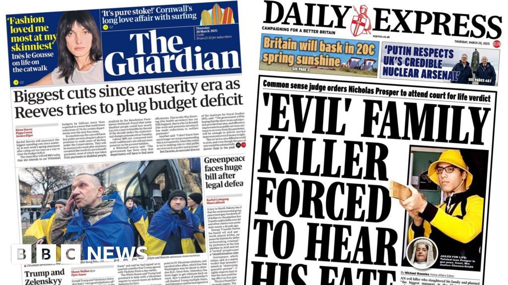 The Papers:  Biggest cuts since austerity and evil family killer