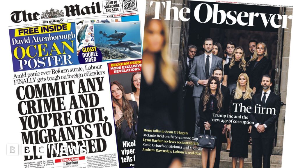 The Papers: 'Criminal migrants to be kicked out' and Trump Inc's cover shot