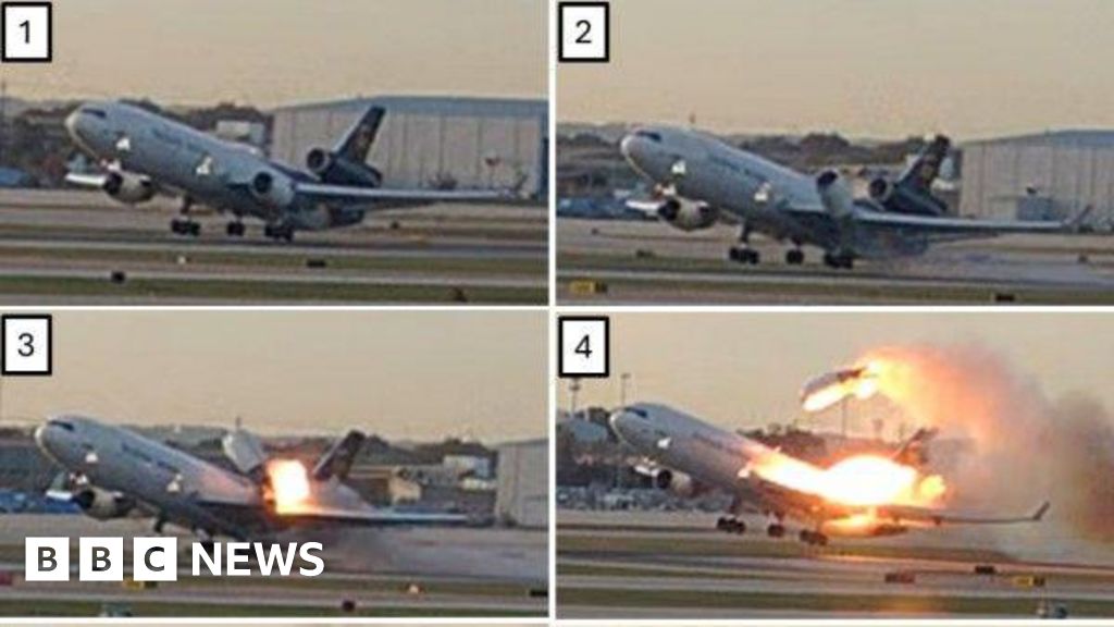 New images show engine flying off before UPS cargo plane crash