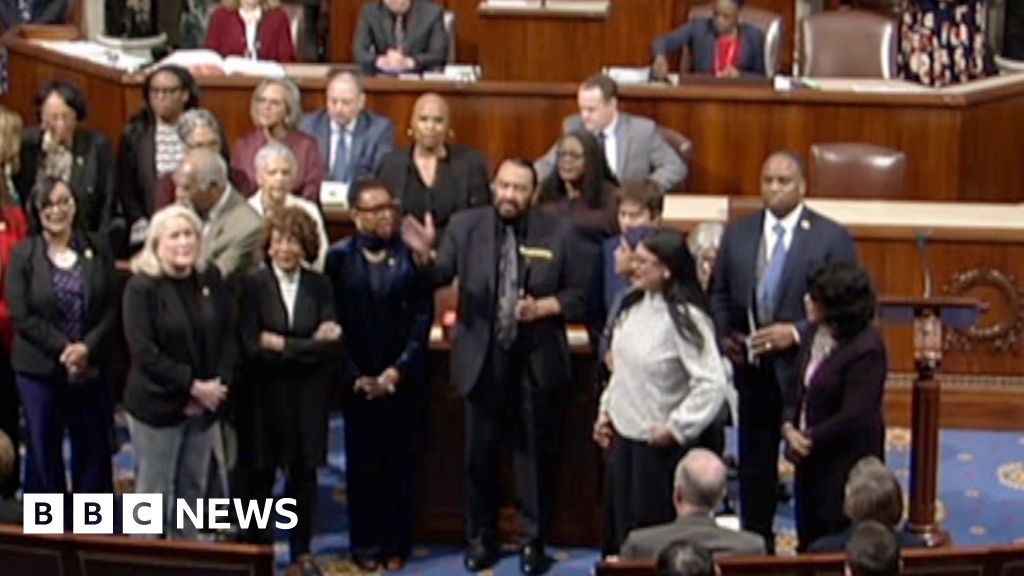 Watch: Moment Democrat Al Green sings to protest his censure