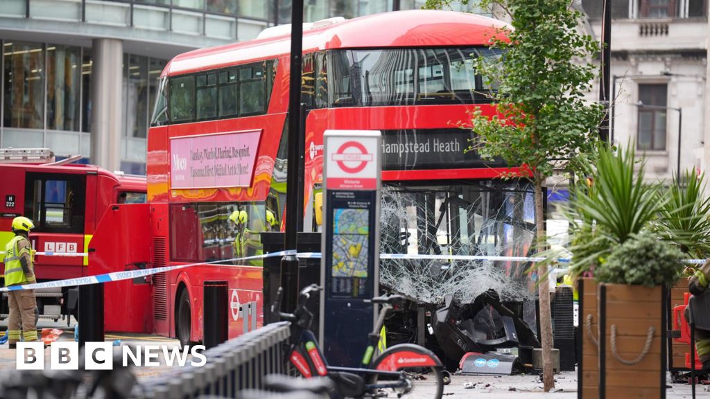 Fifteen hospitalised as London bus mounts pavement