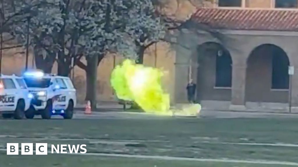 Multiple fires blast from manholes across US college after explosion on campus