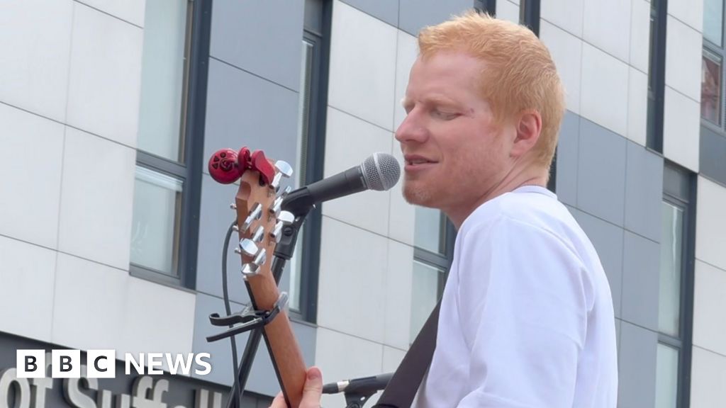 Watch: Ed Sheeran performs surprise hometown gig