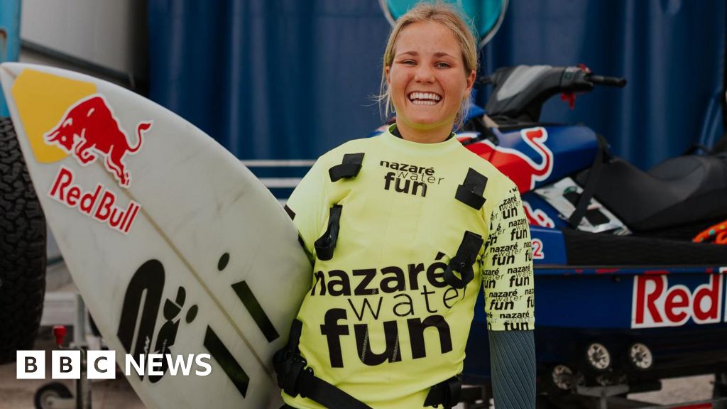 Surfer Rides Wave from World's Largest Cruise Ship