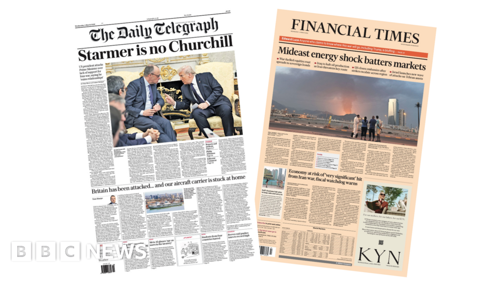 The Papers: 'Trump mocks Starmer' and 'Middle East energy shock for markets'