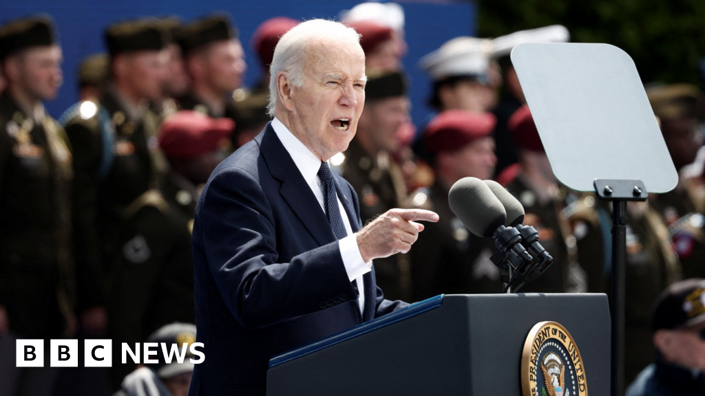 バイデン大統領、ノルマンディー上陸作戦演説で第二次世界大戦とウクライナの類似点を指摘