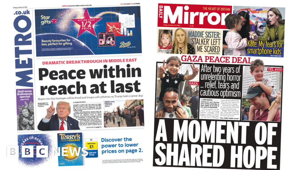 The Papers:  'Peace within reach' and 'A moment of shared hope'