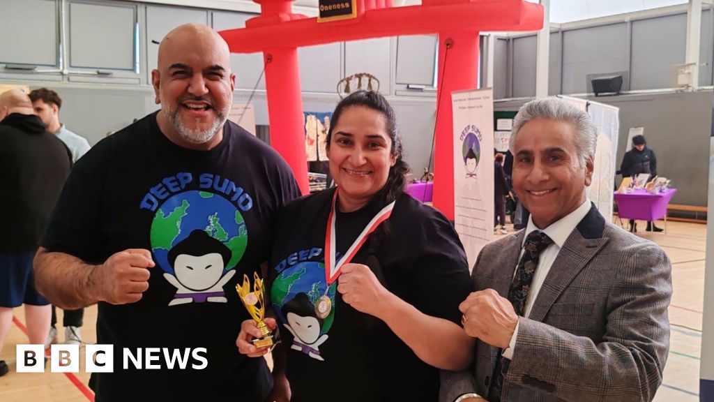 England rugby's first female Sikh swaps scrum for sumo