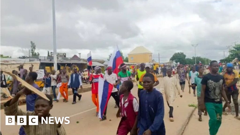 Nigerian protesters arrested for waving Russian flag