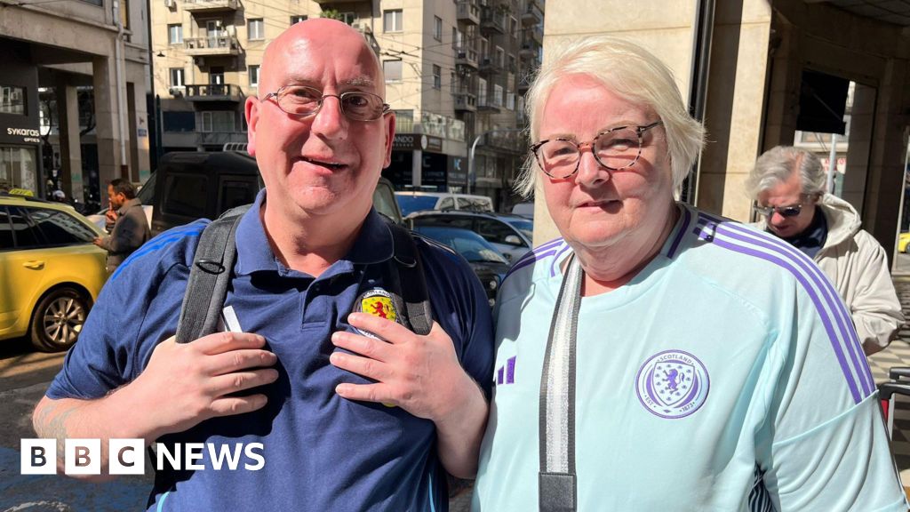 Scotland fans stuck in Greece staying for a party