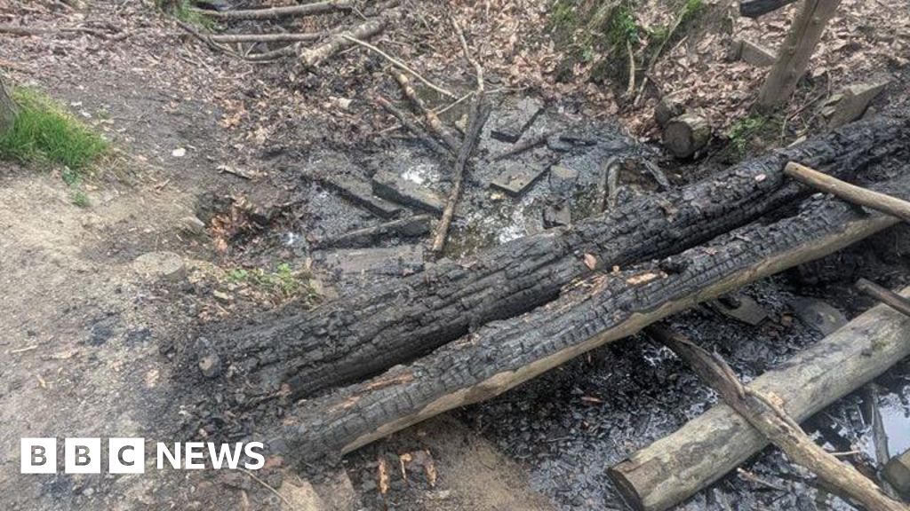 Platinum Jubilee Bridge in Huddersfield destroyed by vandals