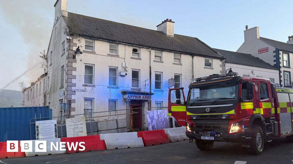 Firefighters tackling large blaze at derelict hotel