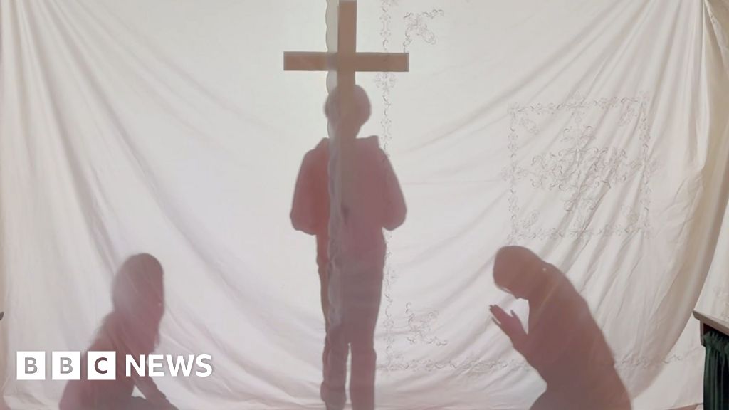 Oldbury On Severn Church Primary pupils perform shadow nativity