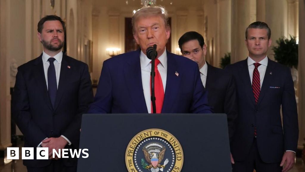 Watch: Trump says strikes on Iran a 'spectacular military success' in address